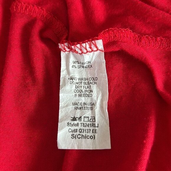 Red cotton tank- size S - Picture 4 of 4